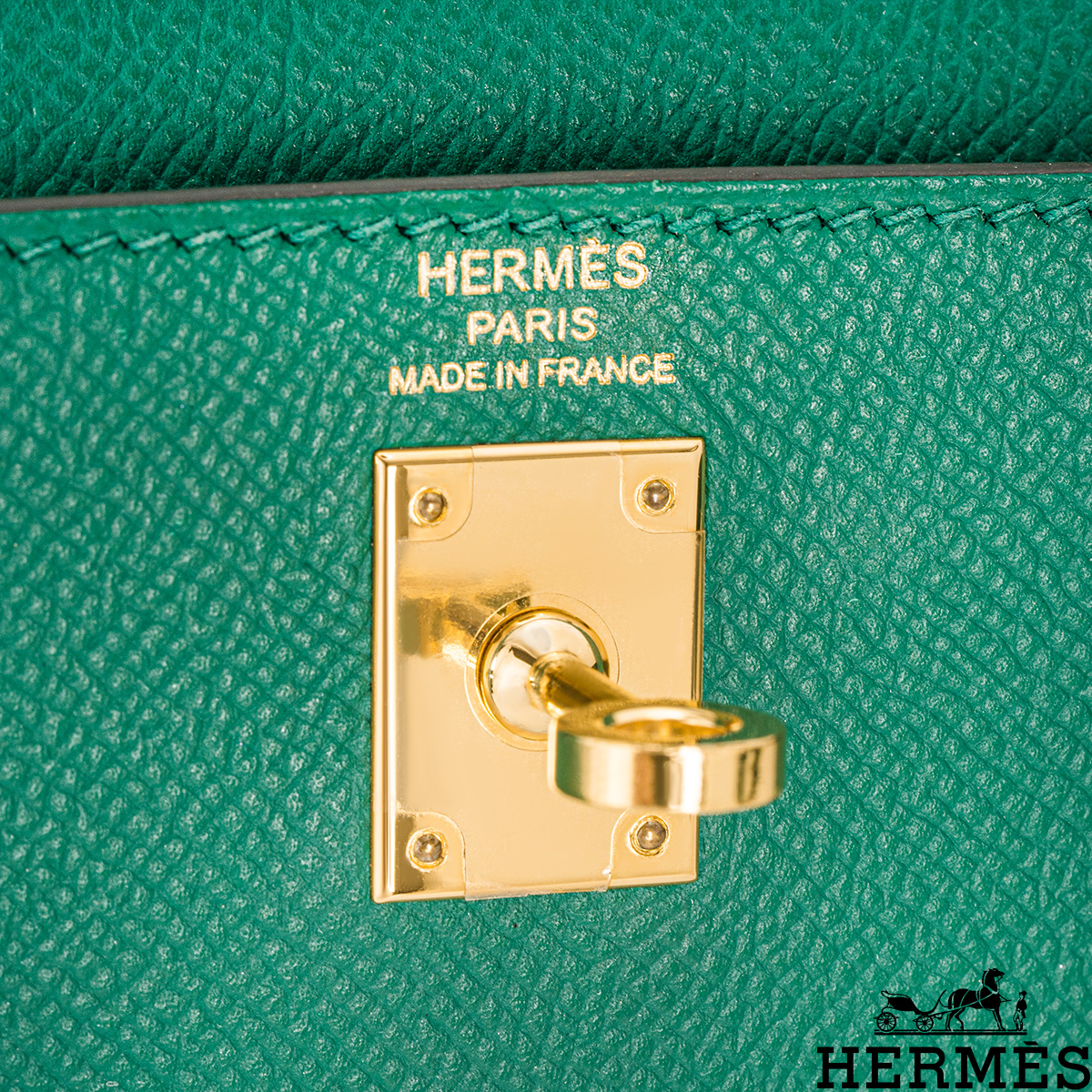 Hermes Kelly 25 Sellier Vert Vérone Epsom Gold Hardware #D - Vendome Monte  Carlo